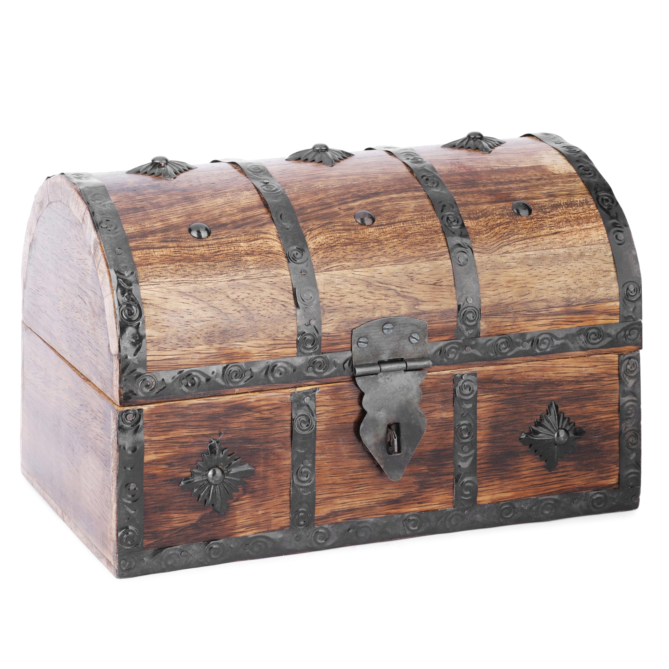 Amazon.co.jp: Ajuny 木製海賊宝箱ジュエリーボックス – 手作り